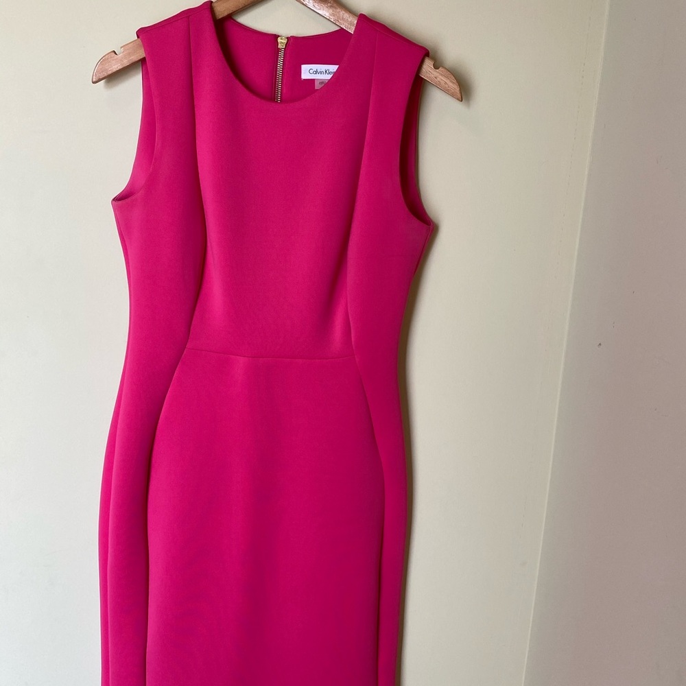 Calvin Klein size 6 hot pink dress